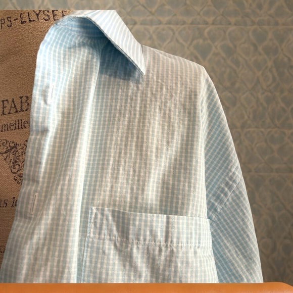 Calvin Klein Men’s button down XL Regular Fit Baby Blue gingham - Picture 12 of 16